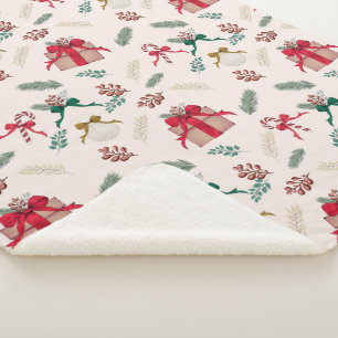 Manta Sherpa Regalos De Navidad De Foliage De Invierno