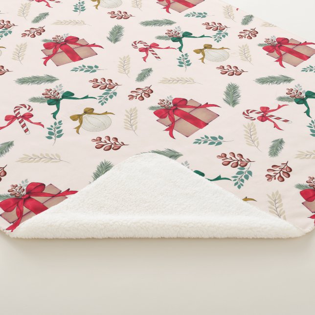 Manta Sherpa Regalos De Navidad De Foliage De Invierno (3/4)