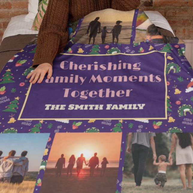 Manta Sherpa Regalos de Navidades de fotografía familiares de p (Custom Family Photo Christmas Gifts for Daughter)