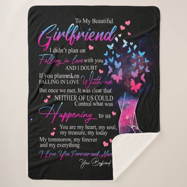 Manta Sherpa Regalos de Novia | Carta A Mi Novia (Anverso)