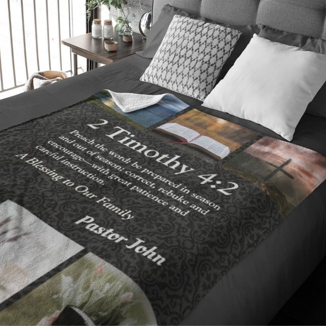 Manta Sherpa Regalos Navidades únicos personalizados para pasto (Unique Christmas Gifts for Pastors)