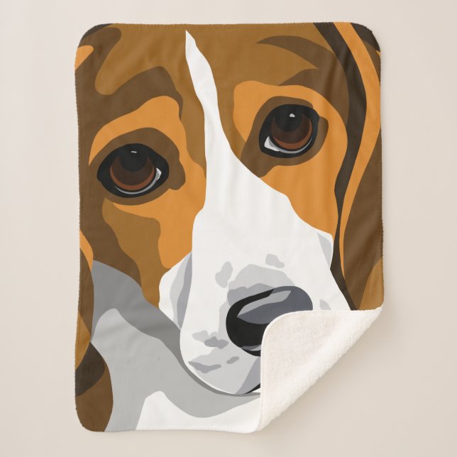 Manta Sherpa Regalos para amantes de Beagle (Anverso)