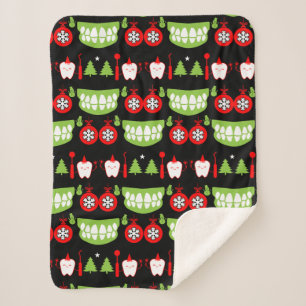 Manta Sherpa Regalos para médicas dentales navideños