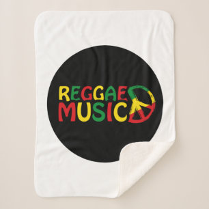 Manta Sherpa Reggae Diseño musical, arte de reggae