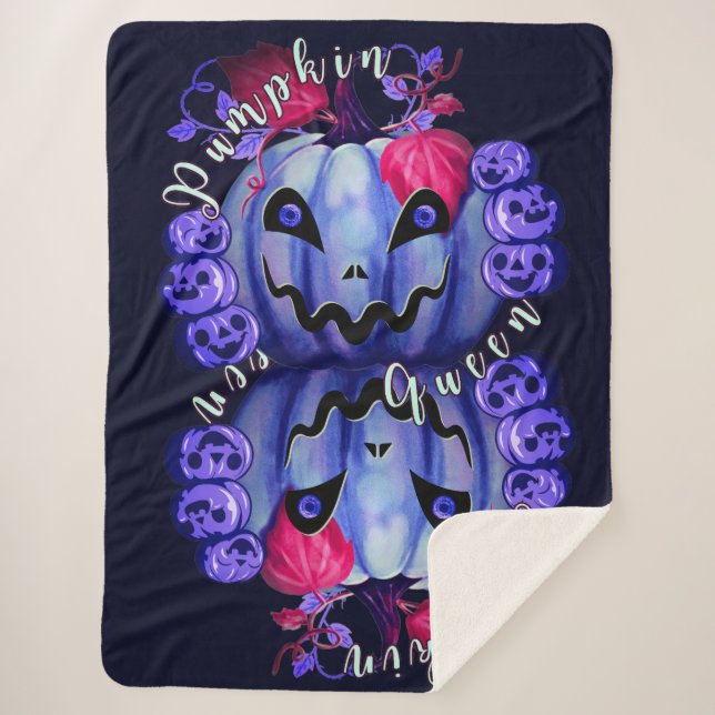 Manta Sherpa Reina de calabaza (Anverso)