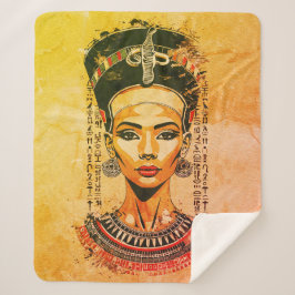 Manta Sherpa Reina real de Egipto - Arte neo-faraón moderno
