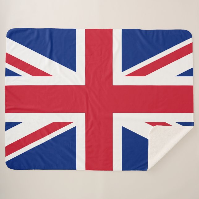 Manta Sherpa Reino Unido (Bandera Británica) (Union Jack) (Rein (Anverso (horizontal))