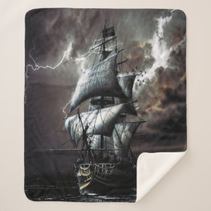 Manta Sherpa Relámpago de tormentas en el mar del barco fantasm
