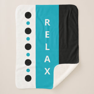 Manta Sherpa Relax dots stripes negro azure