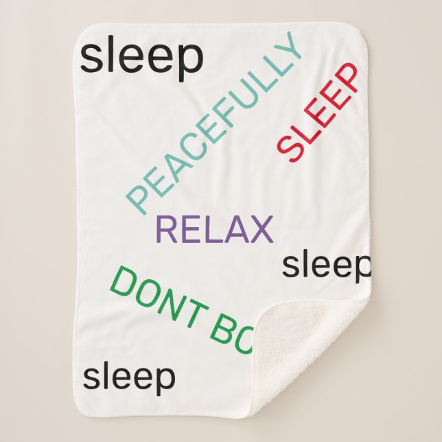 Manta Sherpa Relax Sleep Blanket (Anverso)