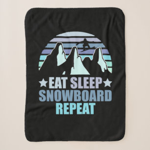 Manta Sherpa Repetición de Snowboard de sueño
