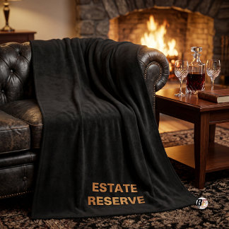 Manta Sherpa Reserva de la Finca Tipografía Negra Premium