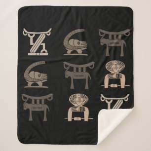 Manta Sherpa Resumen arte ornamental tribal africano