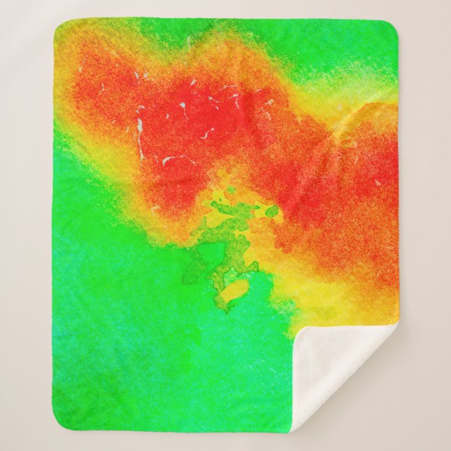 Manta Sherpa Resumen de arte de textura rica. Patrones creativo (Anverso)