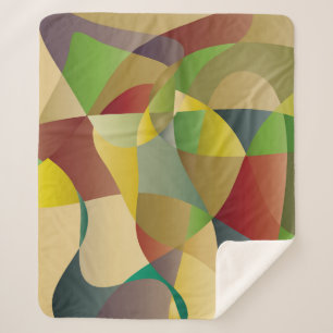 Manta Sherpa Resumen de fondo coloreado decorativo abstracto, a