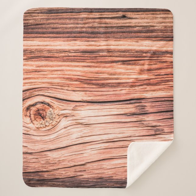 Manta Sherpa Resumen de fondo de madera antigua, antigüedades,  (Anverso)