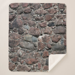 Manta Sherpa Resumen de fondo de textura de pared de piedra med