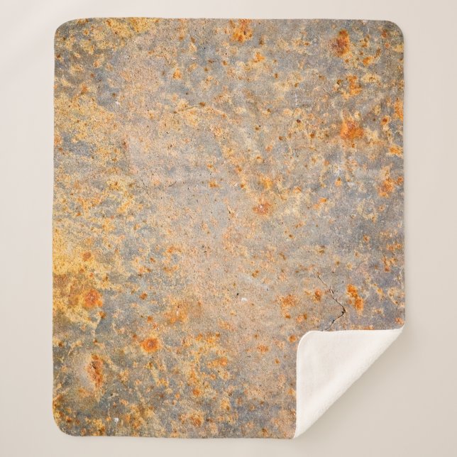 Manta Sherpa Resumen de fondo metalizado grueso oxidado abstrac (Anverso)