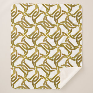 Manta Sherpa Resumen de fondo repetible dorado retorcido