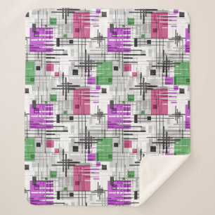 Manta Sherpa Resumen de formas geométricas modernas rayadas de 