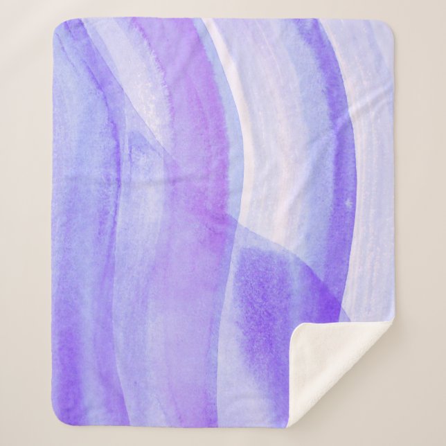 Manta Sherpa Resumen de la acuarela de Blue Lagos (Anverso)