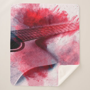 Manta Sherpa Resumen de la pintura digital del guitarras, abstr