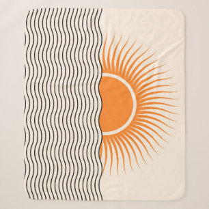 Manta Sherpa Resumen de la puesta de sol: decoración geométrica