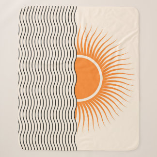 Manta Sherpa Resumen de la puesta de sol: decoración geométrica