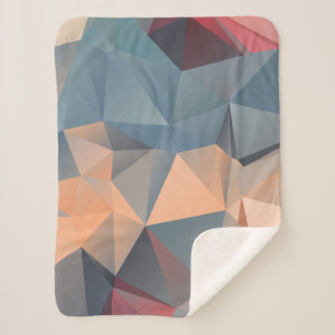Manta Sherpa Resumen de mosaico poligonal sin soldadura
