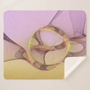 Manta Sherpa Resumen de movimientos Arte Fractal de Oro rosa Mo