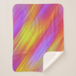 Manta Sherpa Resumen de Neon Brillante Rojo Rosa Amarillo