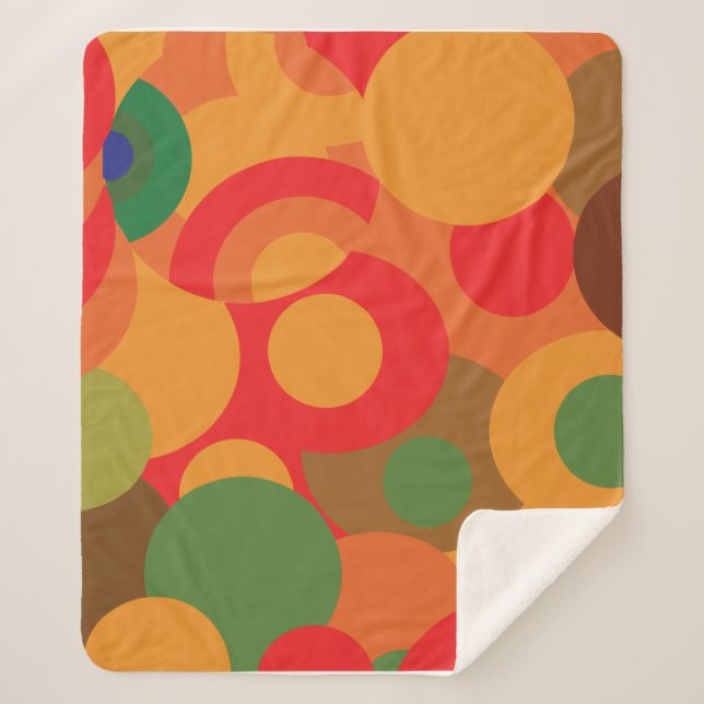 Manta Sherpa Resumen del patrón geométrico moderno colorido (Anverso)