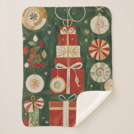 Manta Sherpa Resumen del tapiz de Yuletide