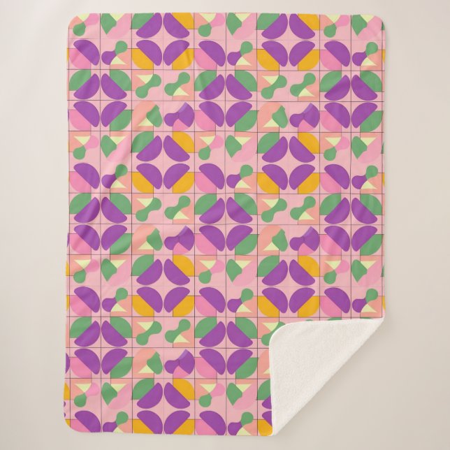 Manta Sherpa Resumen Diseño simétrico (Anverso)