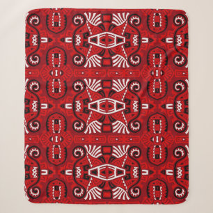 Manta Sherpa Resumen étnico Vintage Boho Tile