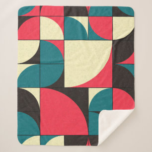 Manta Sherpa Resumen geométrico, ilustracion de arte computacio