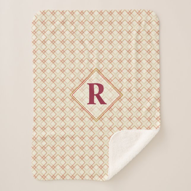 Manta Sherpa Resumen inicial de Niza Transparencia roja y dorad (Anverso)