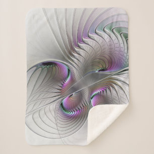 Manta Sherpa Resumen moderno Shy Fantasía Figura Arte Fractal