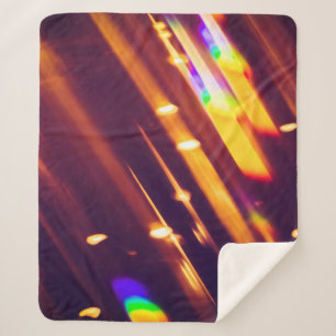 Manta Sherpa Resumen Navidad Brillos de oro o luces purpurinas.