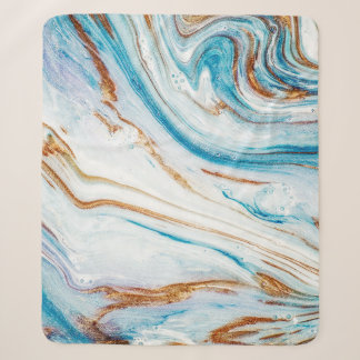 Manta Sherpa Resumen Ocean Luxury Marble Swirls