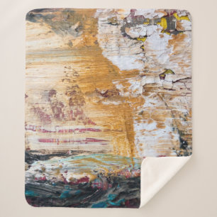 Manta Sherpa Resumen Pintura antigua rajada textureabstracto, d