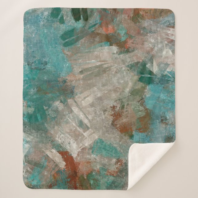 Manta Sherpa Resumen Psicodelia Sacude Textura. (Anverso)