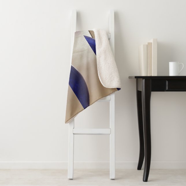 Manta Sherpa Resumen retro Semicírculos sobre el oro suave (In situ)