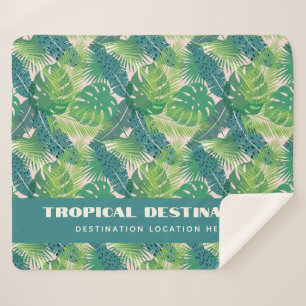 Manta Sherpa Resumen Texto del personalizado del patrón de hoja