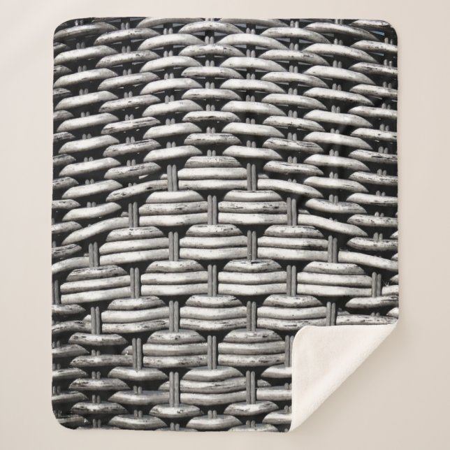 Manta Sherpa Resumen y diseño del patrón gris (Anverso)