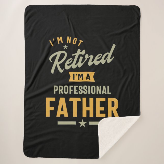 Manta Sherpa Retirada de padre profesional masculino (Anverso)