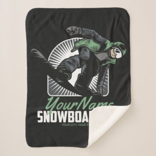 Manta Sherpa Retirada personalizada de snowboard