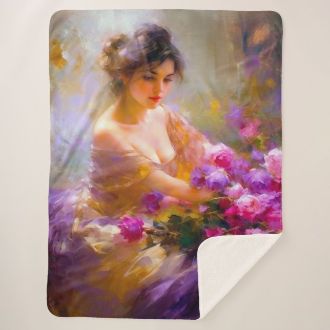 Manta Sherpa Retrato sensual (Anverso)