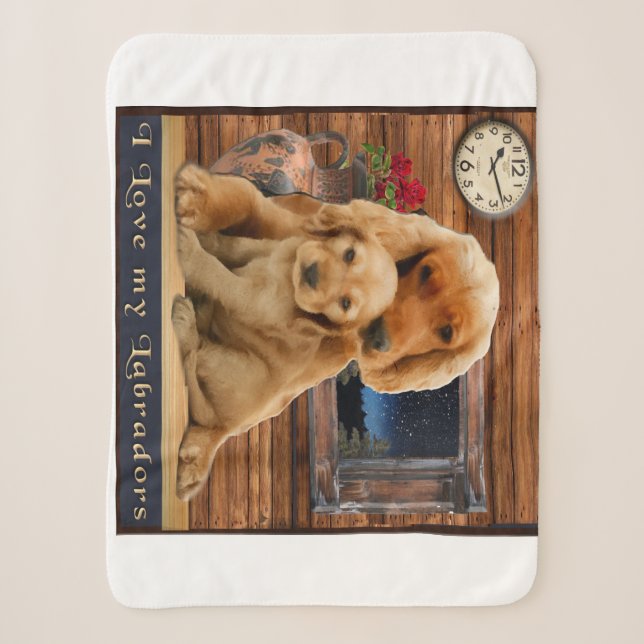 Manta Sherpa Retriever de Labrador (Anverso)