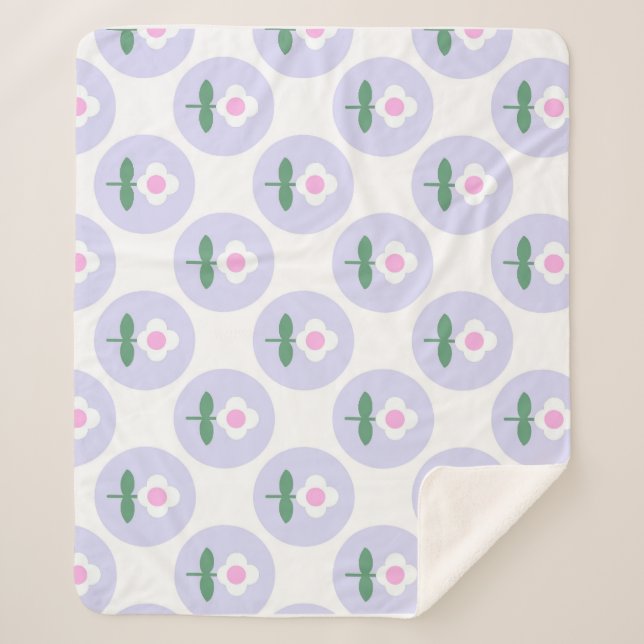 Manta Sherpa Retro Daisy Morple Adolescente Día de la Madre de  (Anverso)